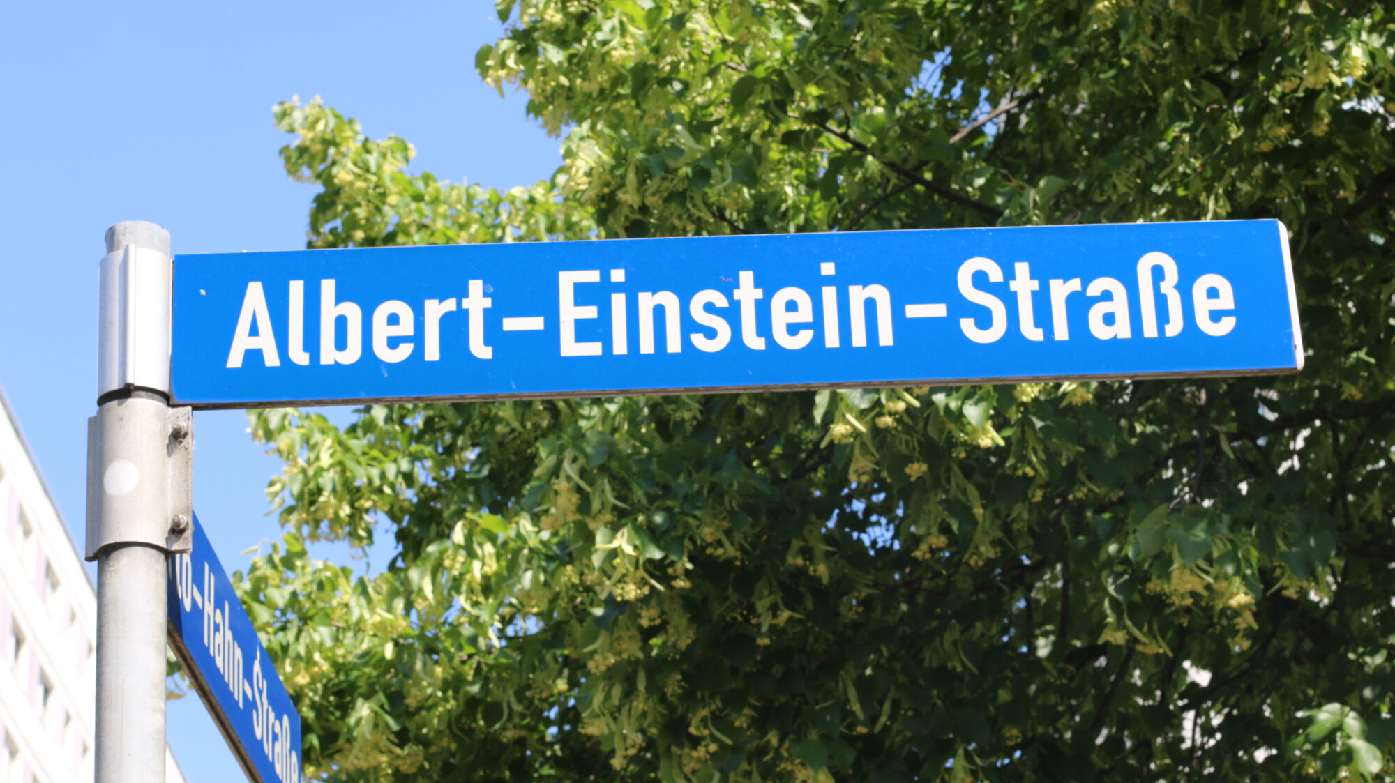 Strassenschild Albert-Einstein-Strasse