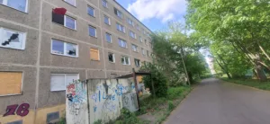 Abrissgebäude an der Trakehnerstraße