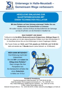 Quartiersbegehung mit technischem Rollator
