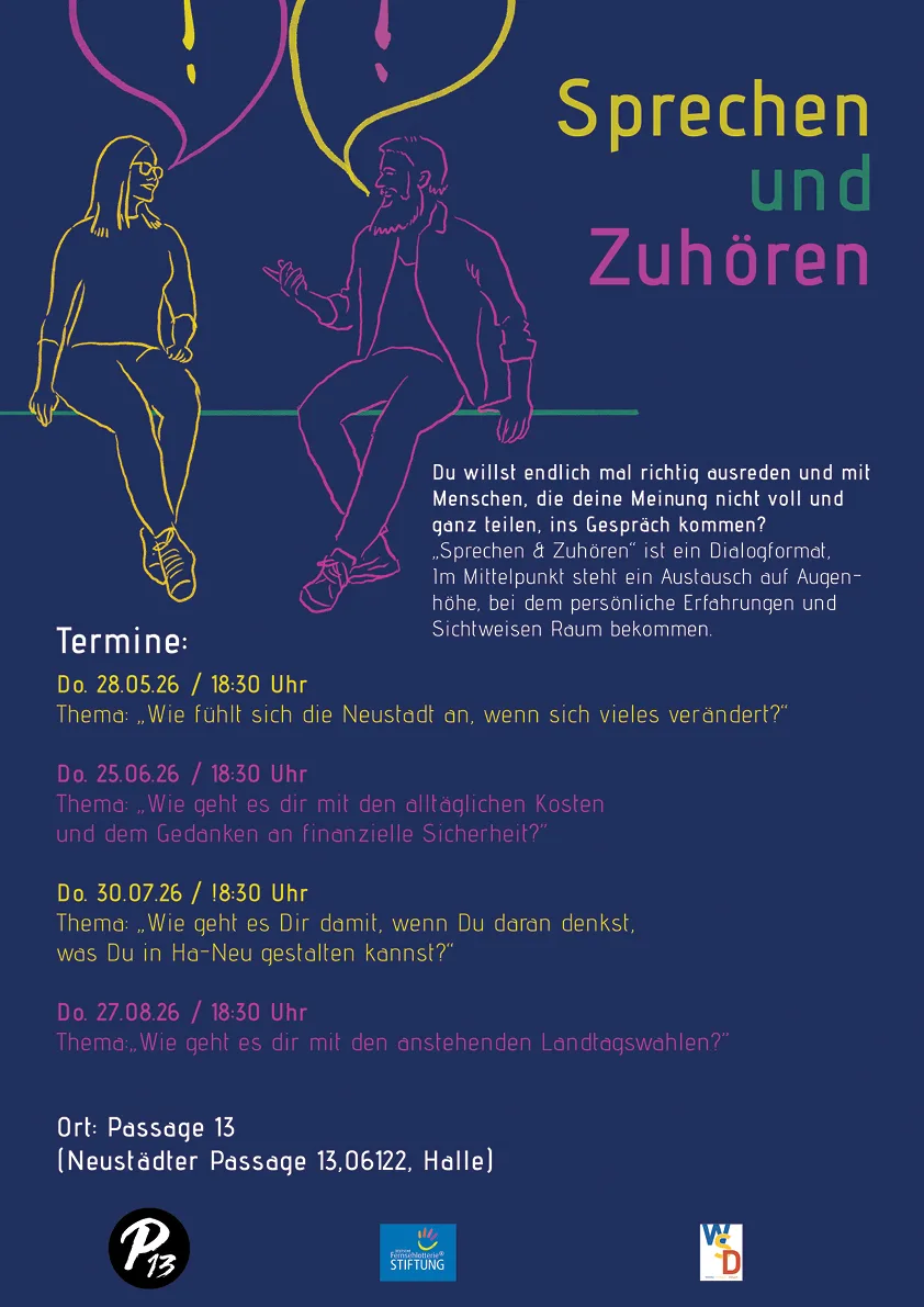 Sprechen und Zuhören: Wie geht es Dir damit, wenn Du daran denkst, was Du in Ha-Neu gestalten kannst?