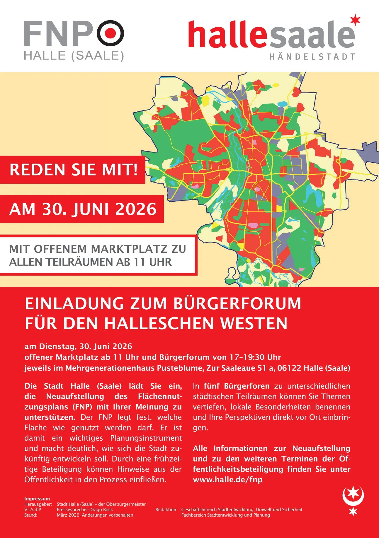 Beteiligung zum Flächennutzungsplan im Halleschen Westen
