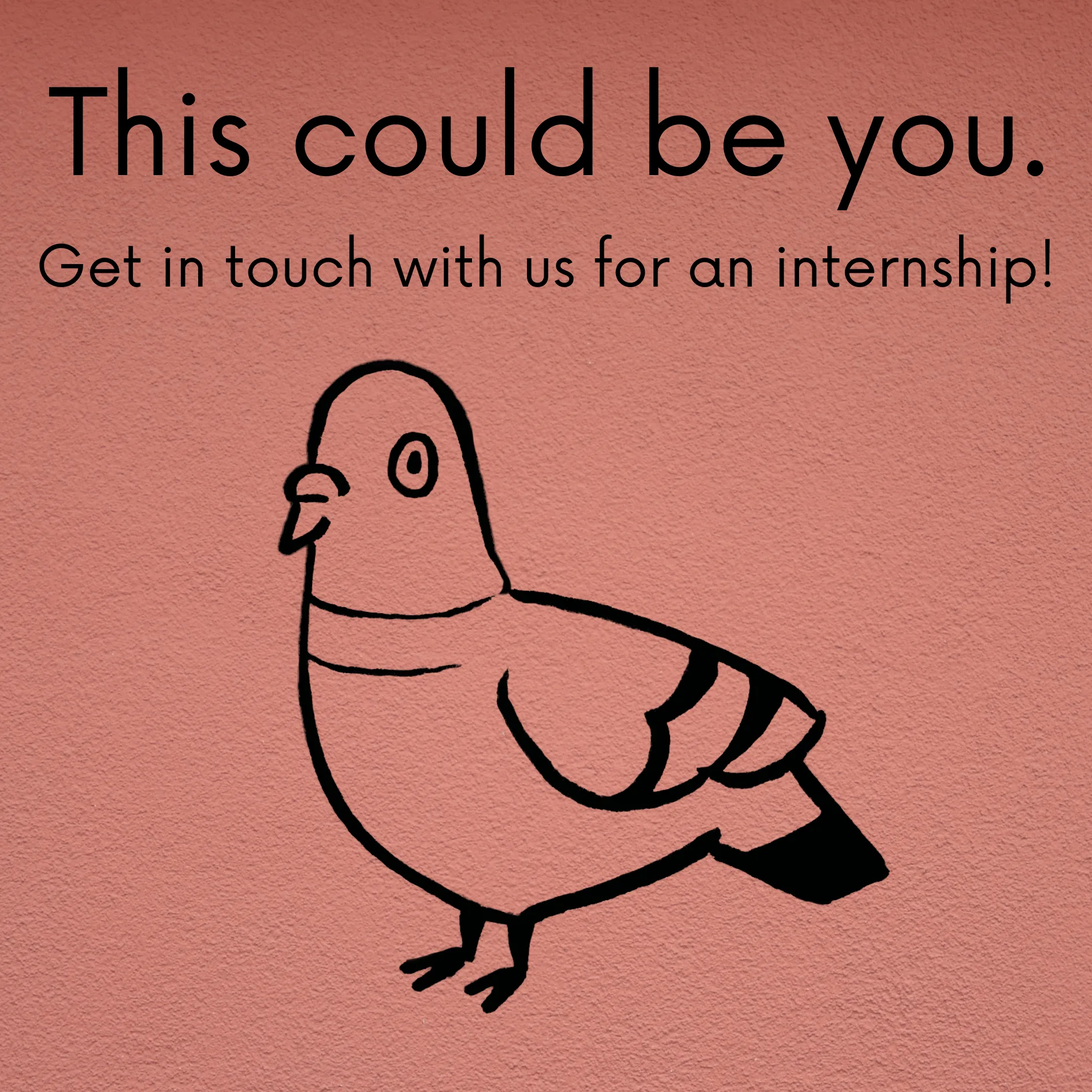 This could be you. Get in touch with us for an internship. 