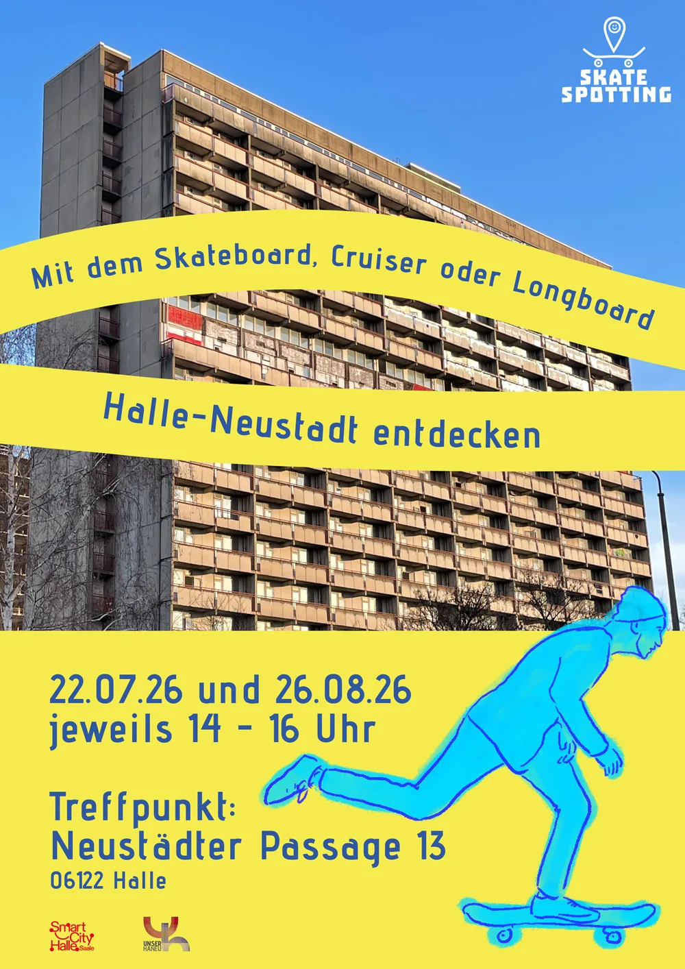Skate & Inline Tour durch Halle-Neustadt – Gemeinsam rollen, entdecken und Spaß haben