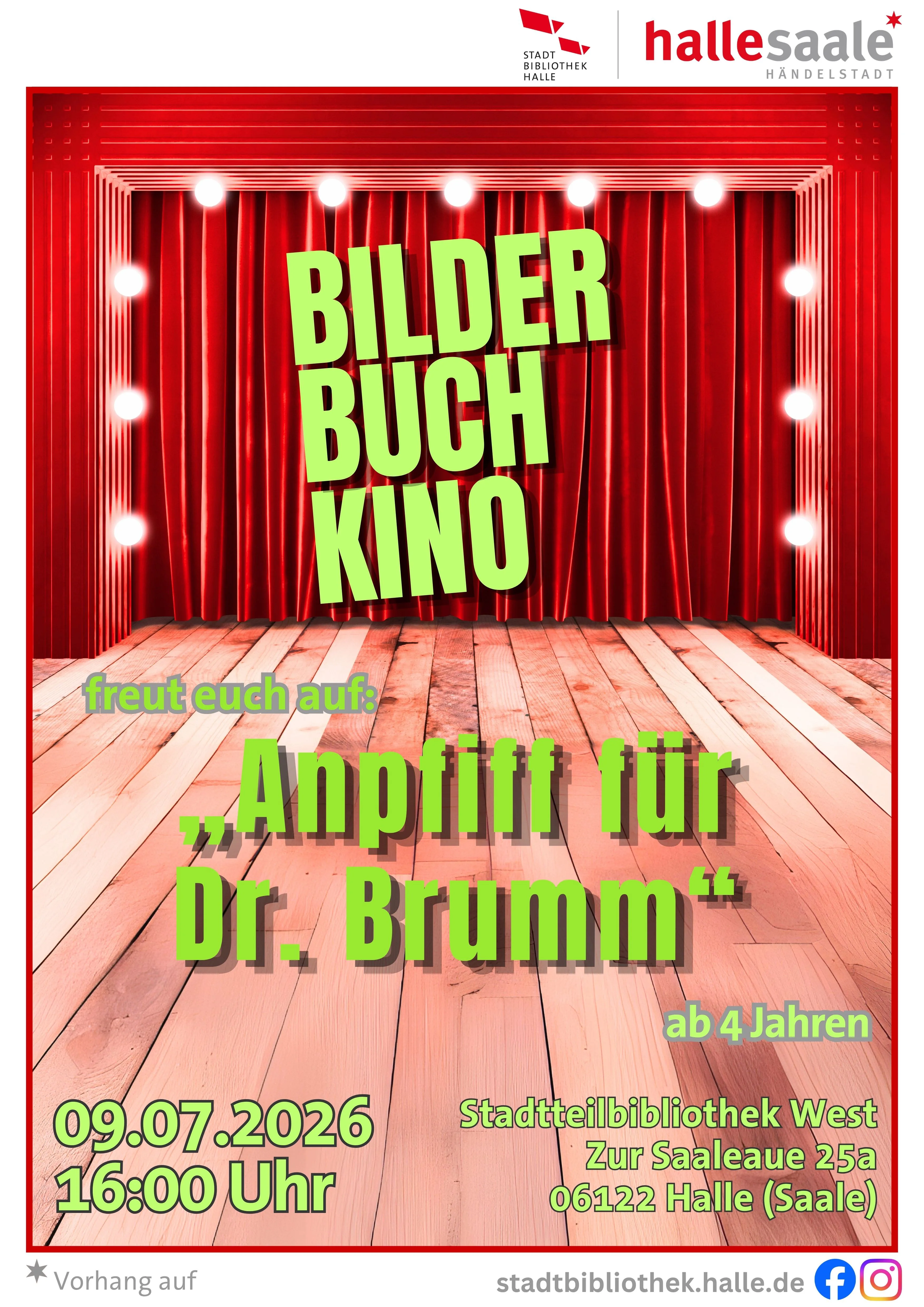 Bilderbuchkino - "Anpfiff für Dr. Brumm"