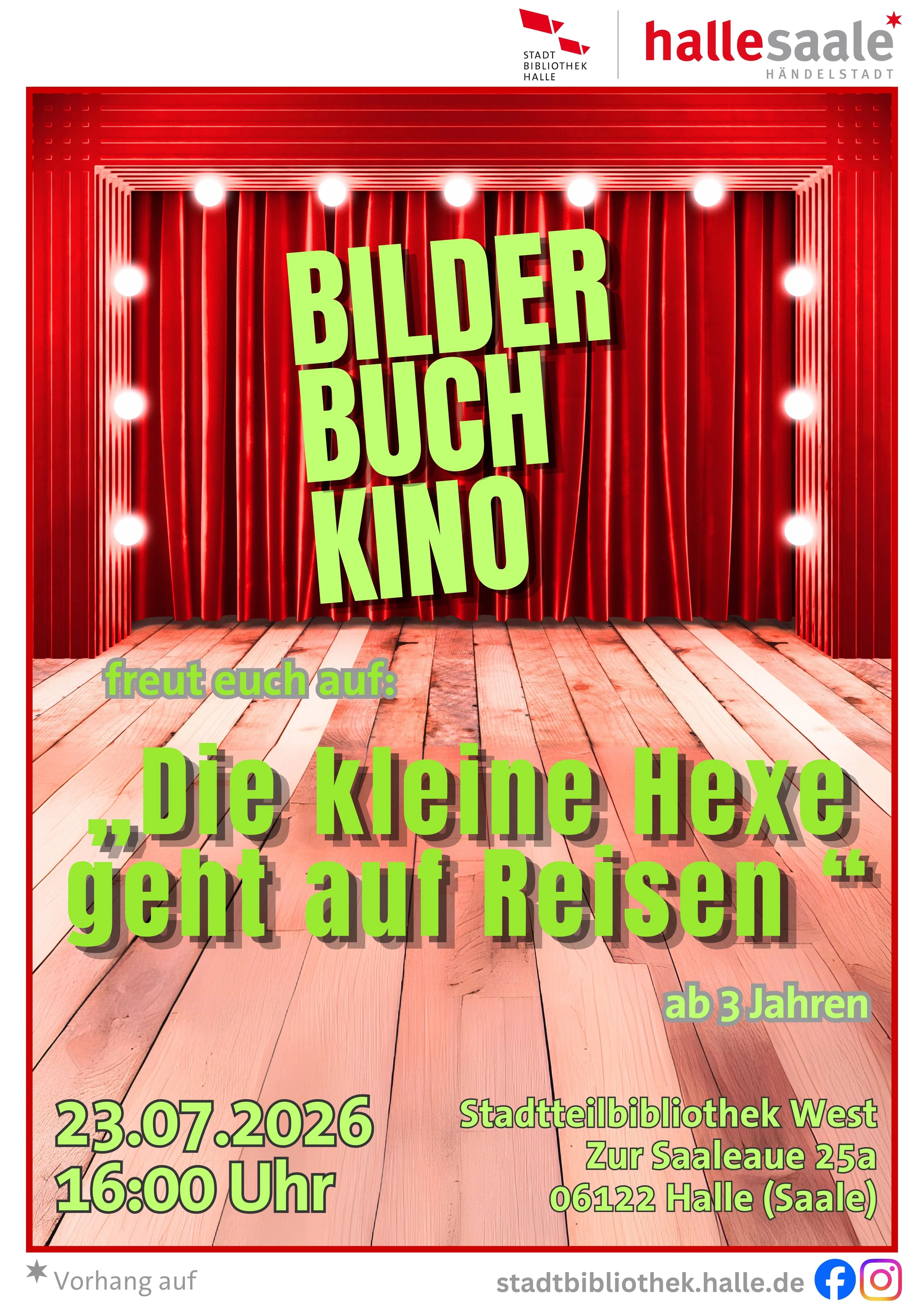 Bilderbuchkino - "Die kleine Hexe geht auf Reisen"