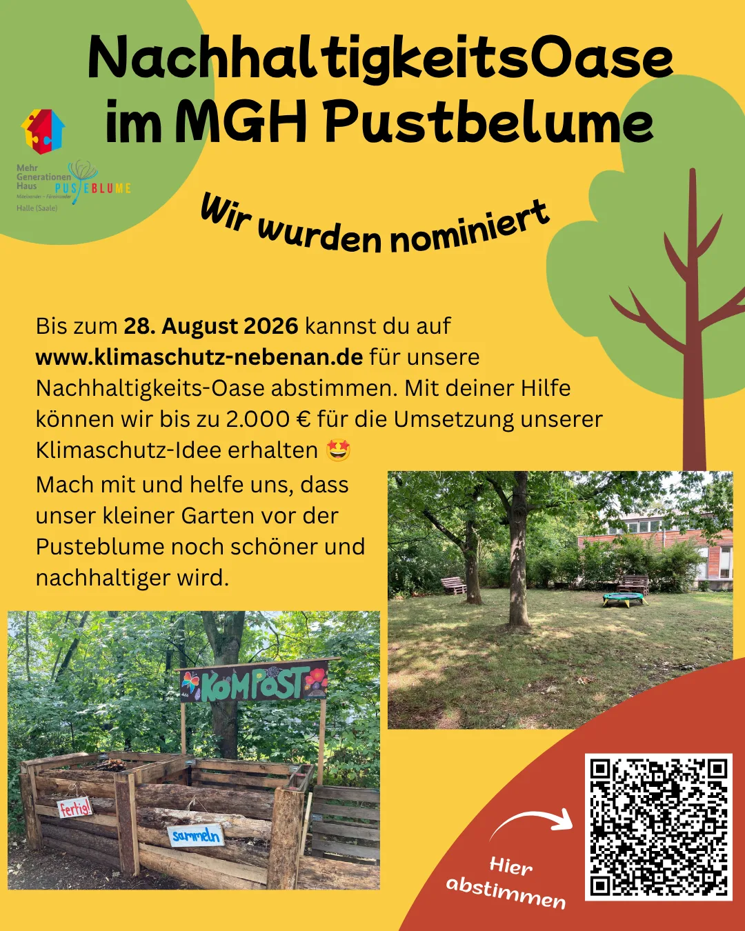 Nachhaltigkeits-Oase in der Pusteblume Flyer