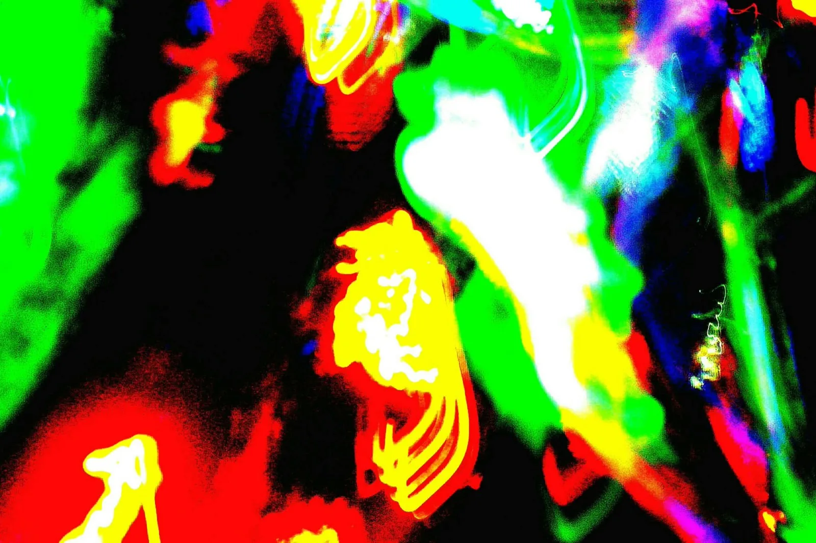 Bunte Farben auf Schwarzem Hintergrund