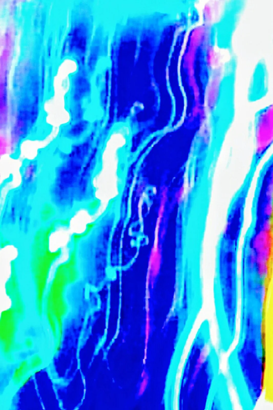 Bunte Farben auf Blauem Hintergrund