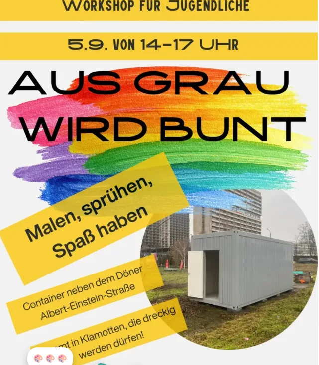 Aus Grau wird Bunt: Workshop für Jugendliche