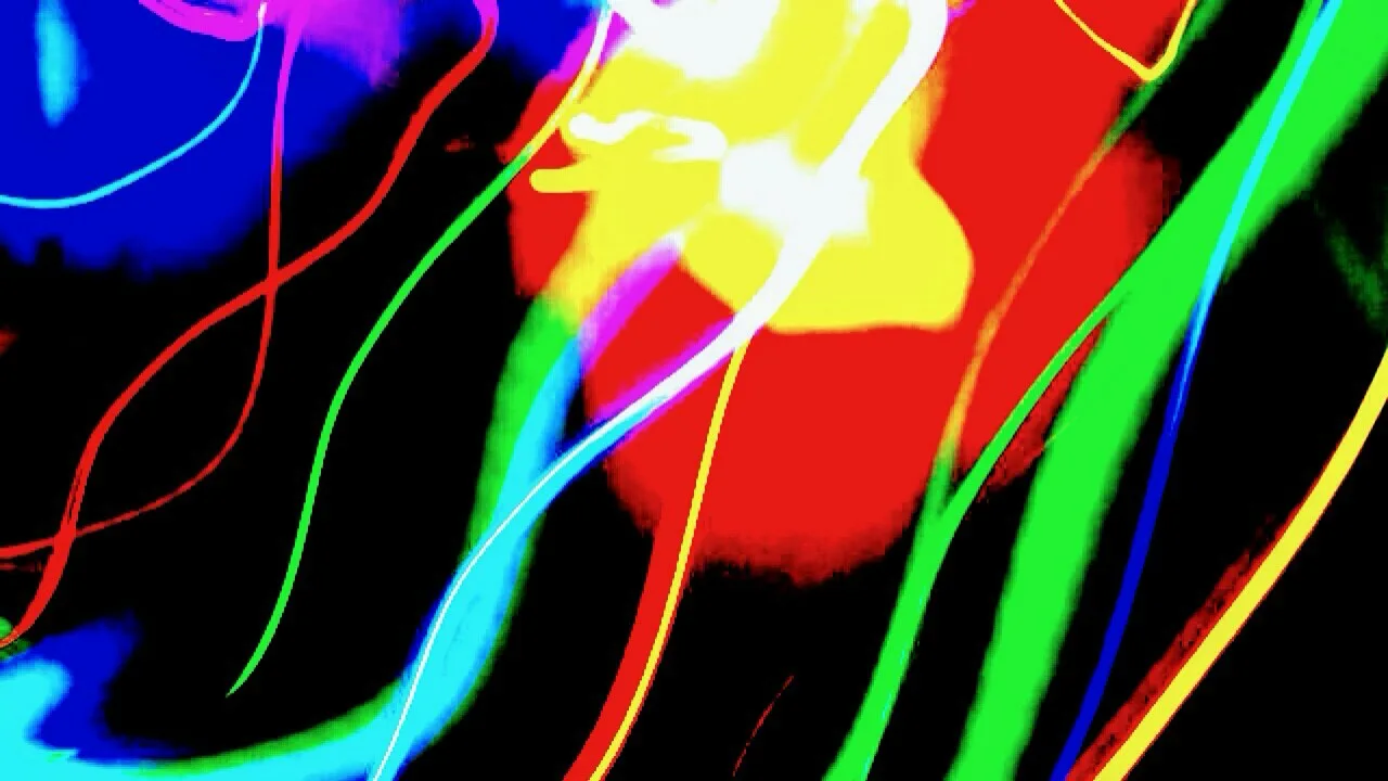 Bunte Farben auf Schwarzem Hintergrund