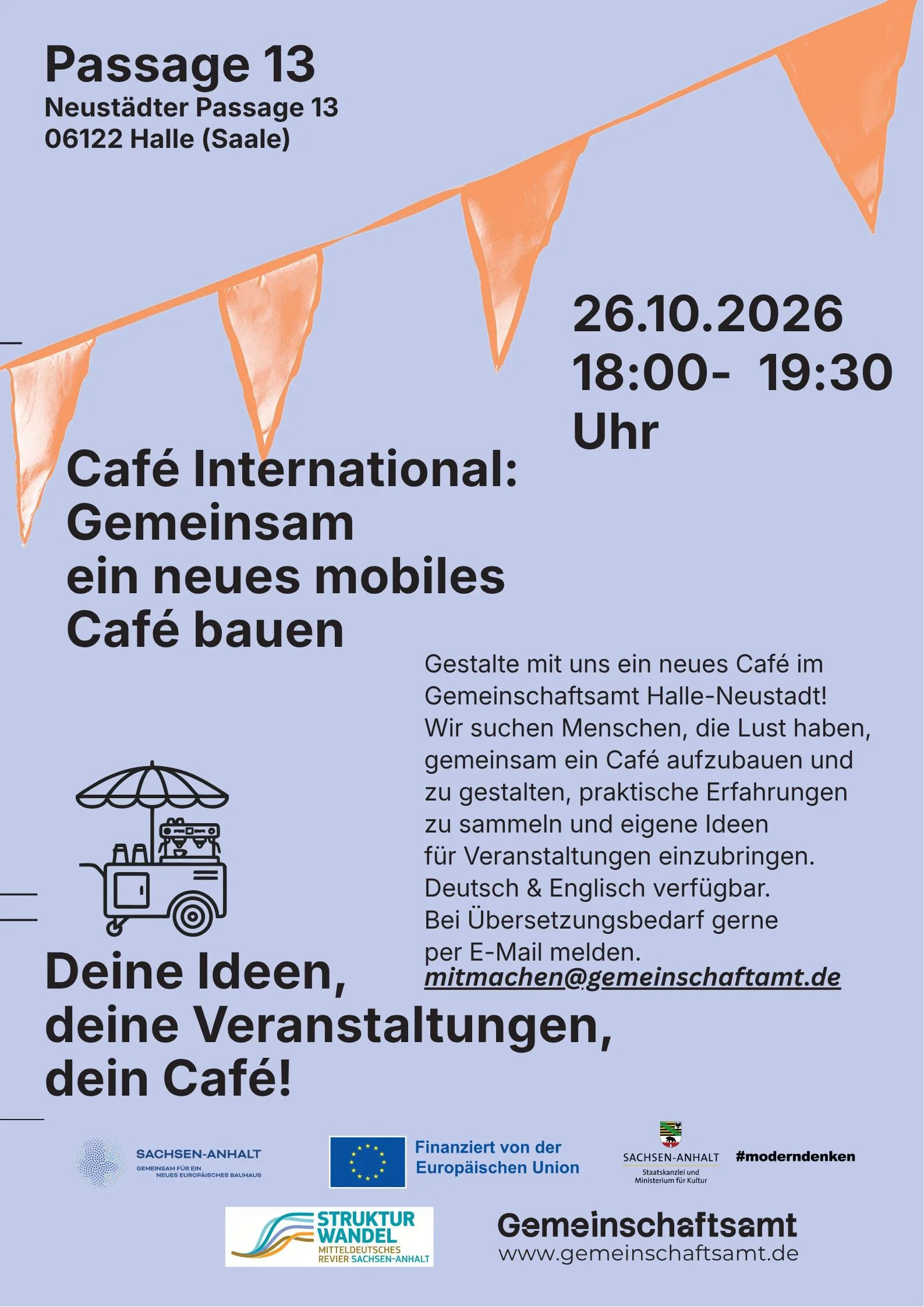 Café International aufbauen
