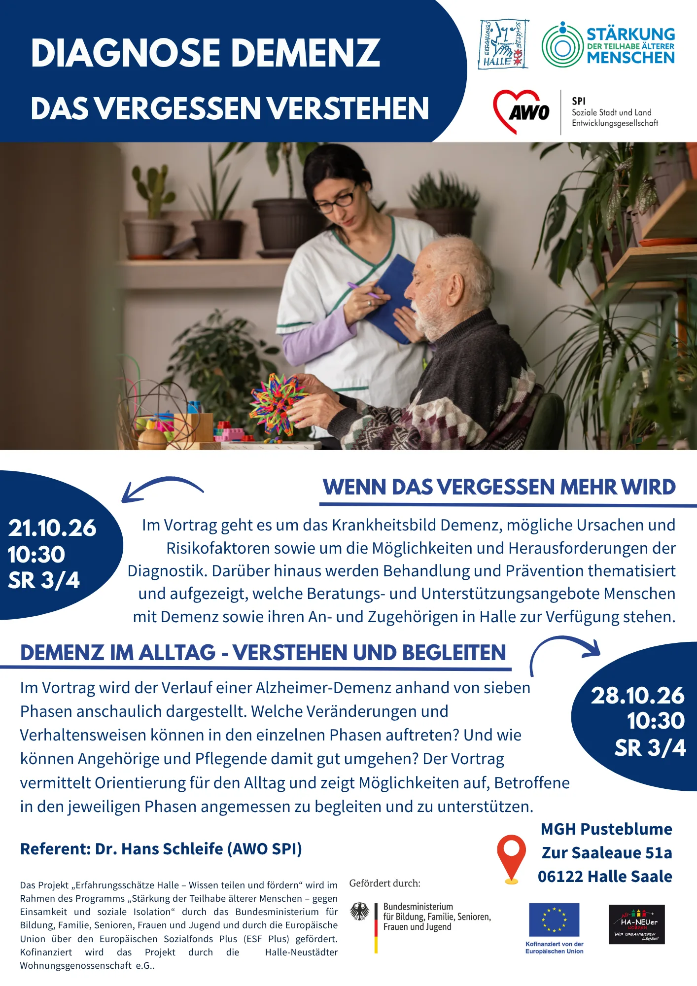 Vortrag: Demenz im Alltag verstehen und begleiten